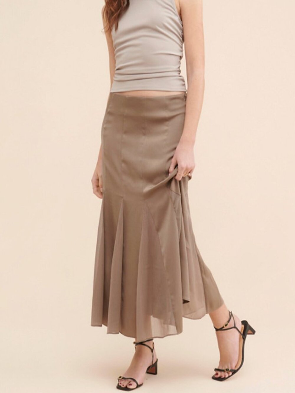 Lioness Rose Maxi Skirt in Ash Midi Skirt Size S